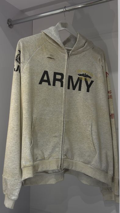 Зіп худі Grailz Project G/r ARMY сіра зіпка худі