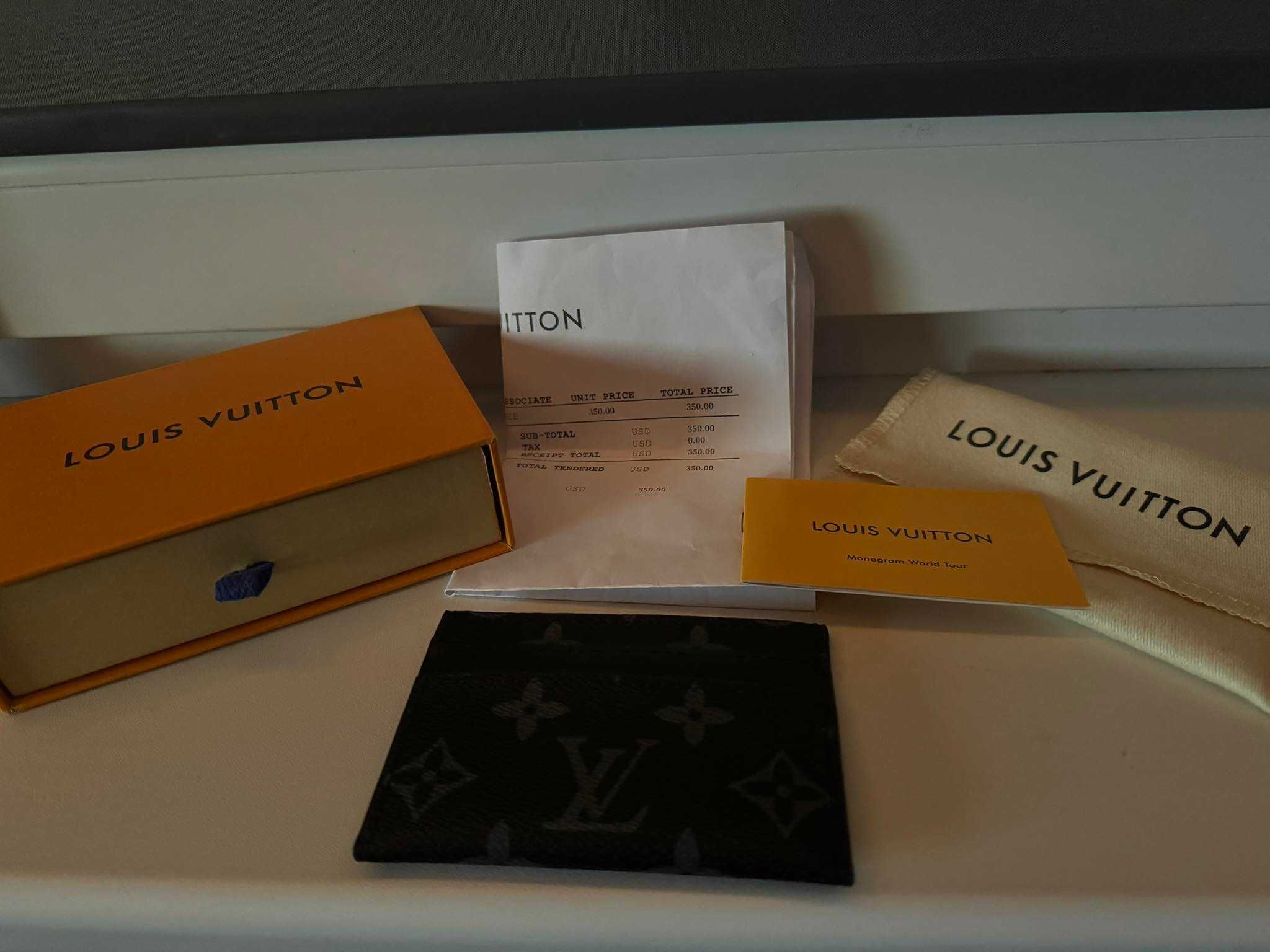 Louis Vuitton Double Card Holder Monogram Eclipse Nowy