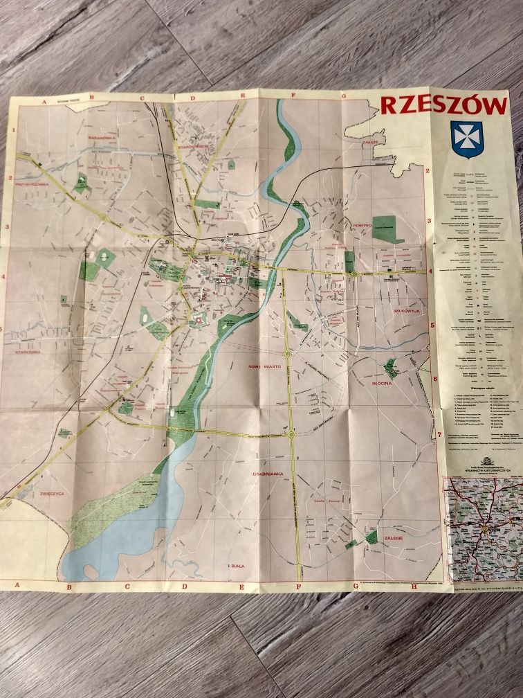 Mapa plan miasta Rzeszów