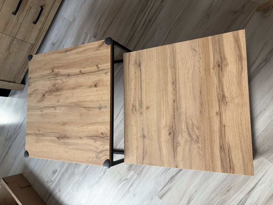 Sfolik kawowy drewniany stoliki komplet dab wotan