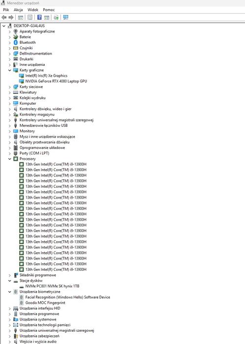 Laptop Dell XPS 17" 9730 i9-13900H/RAM 64GB/ RTX4080