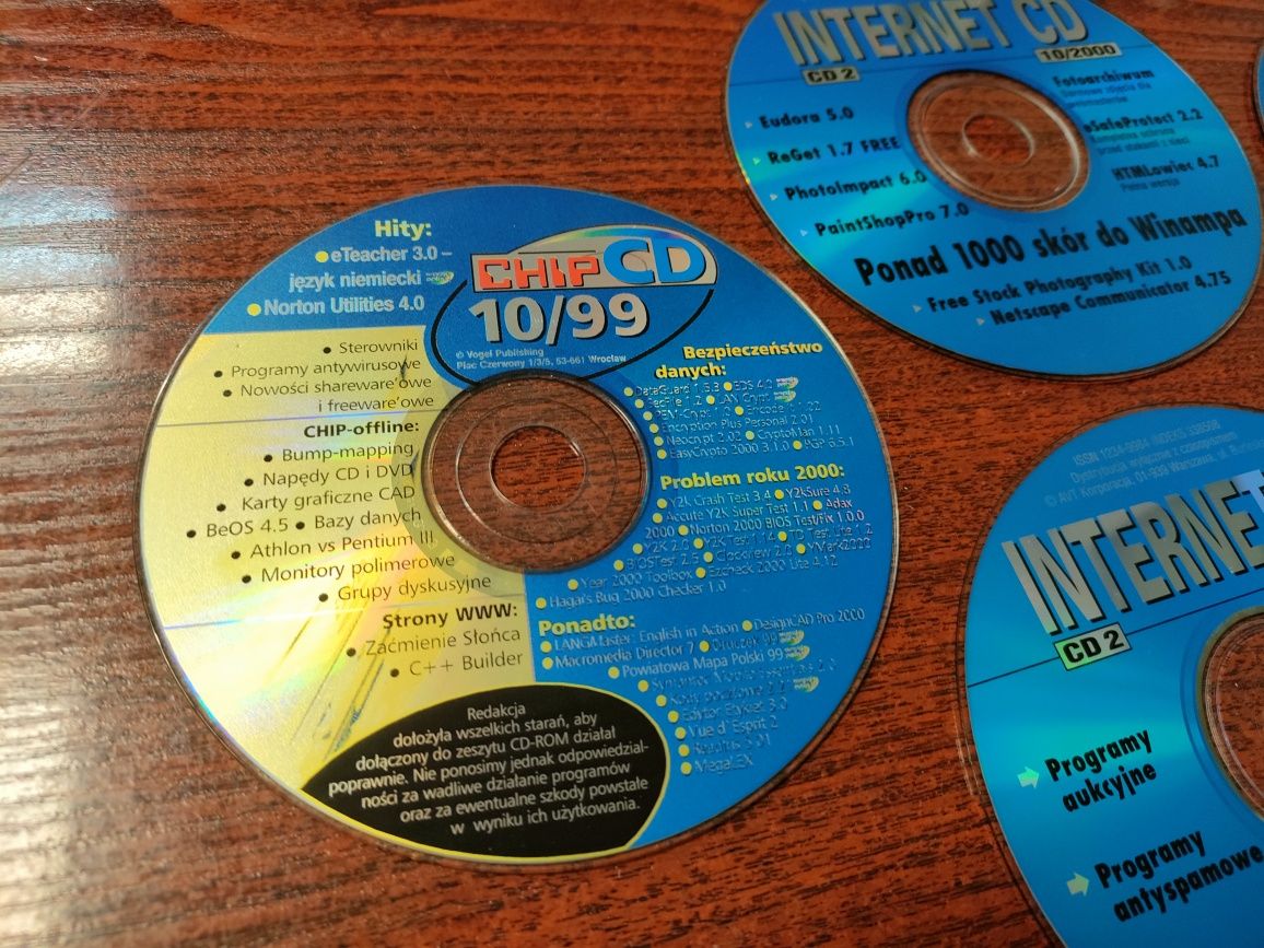 Stare Płyty z czasopism Internet CD 2000 rok Chip CD 10/99