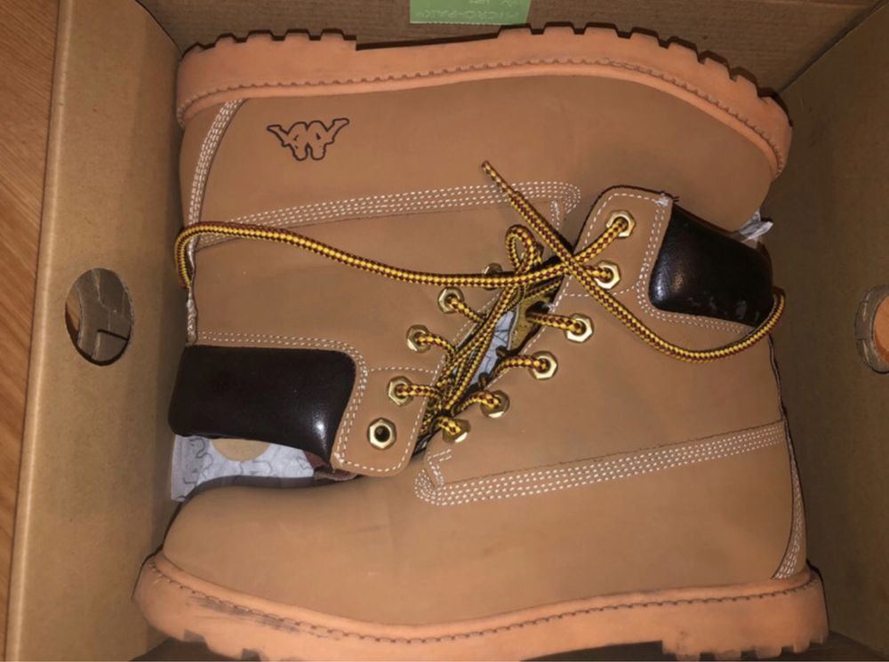 Trapery botki damskie Kappa ala Timberland jesień zima