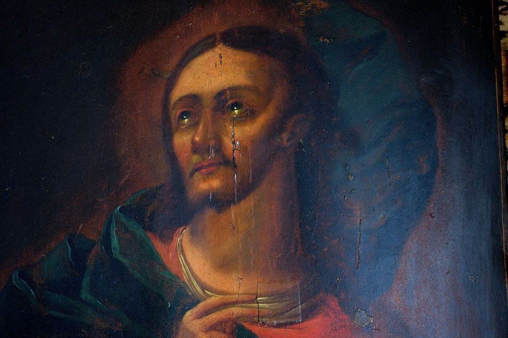 Икона "Спаситель",19 век, живопись