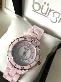 BURGI nowy zegarek różowy bransoleta ceramiczna