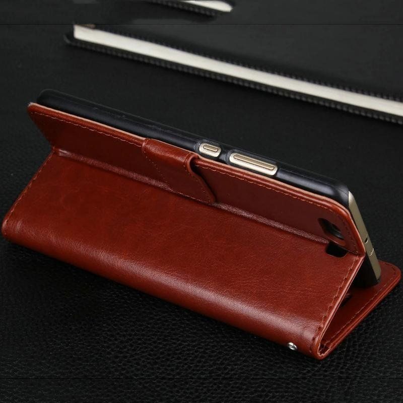 Futerał Wallet Case - Huawei P10 Lite - Etui Book Case (Brązowe)