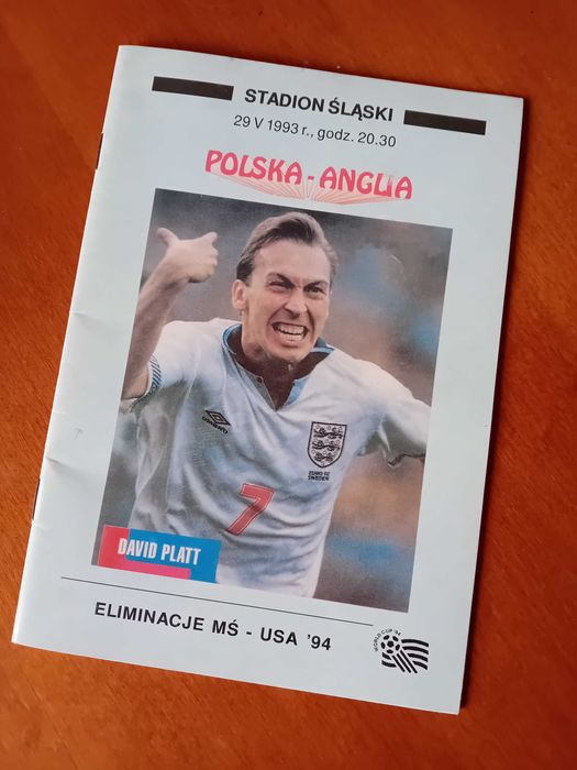 folder reklamowy meczu Polska Anglia eliminacje mś USA '94 fso Polonez