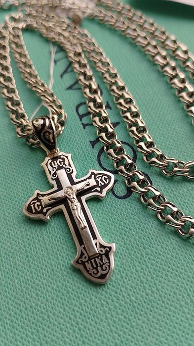 Чоловічий срібний ланцюг бісмарк  50-55-60-65 см 5 мм ширина