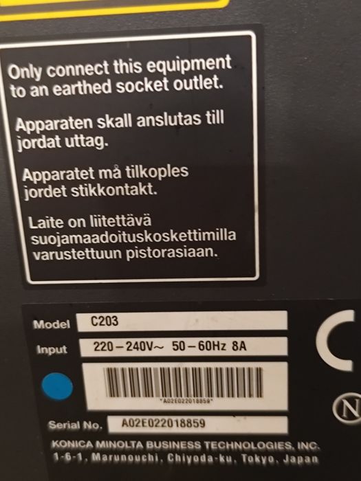 Likwidacja biura - kserokopiarka Konica Minolta C203