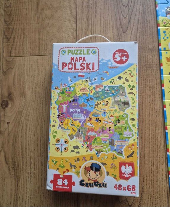 Mapa Polski puzzle 84 duże elementy czu czu kreatywne zabawki