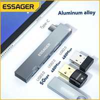 Адаптер, хаб Essager USB Hub (type C) hdmi концентратор, адаптер