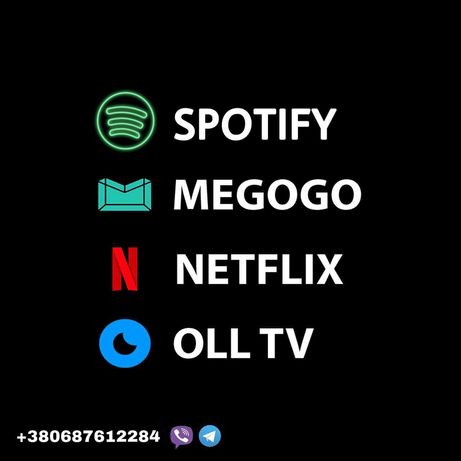 Подписка Megogo Максимальная | Netflix 4K | Oll TV | Spotif 1