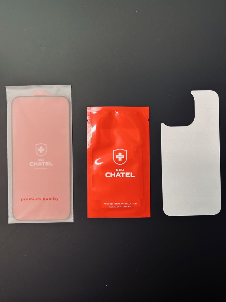 Оригінальне захисне скло +NEU Chatel iPhone 15 Pro Max