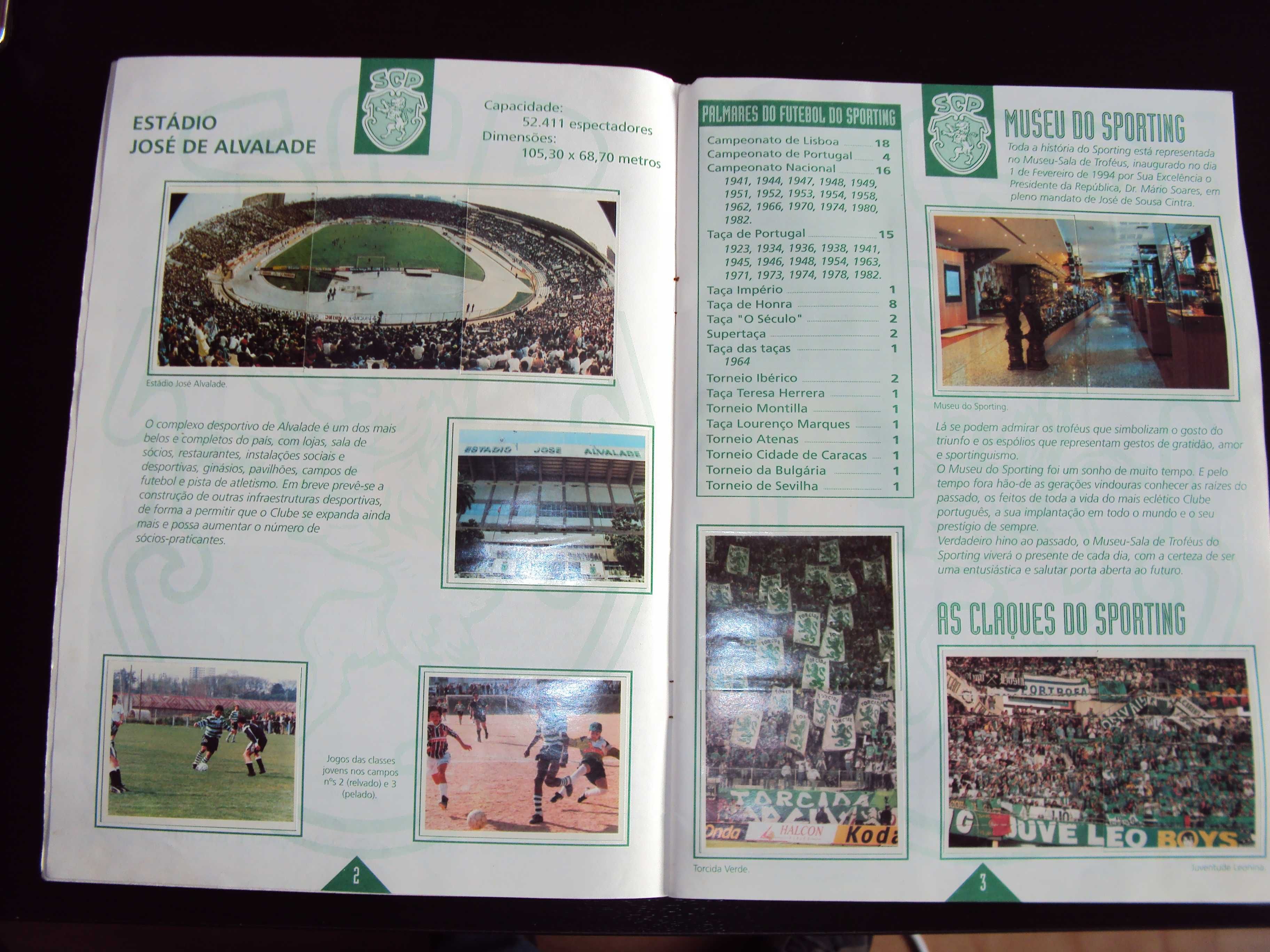 Caderneta Oficial Sporting 1906/1995 - Completa - Rara