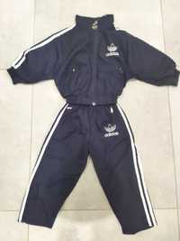 Dres Adidas nowy czarny, komplet spodnie + bluza rozm. 98 cm