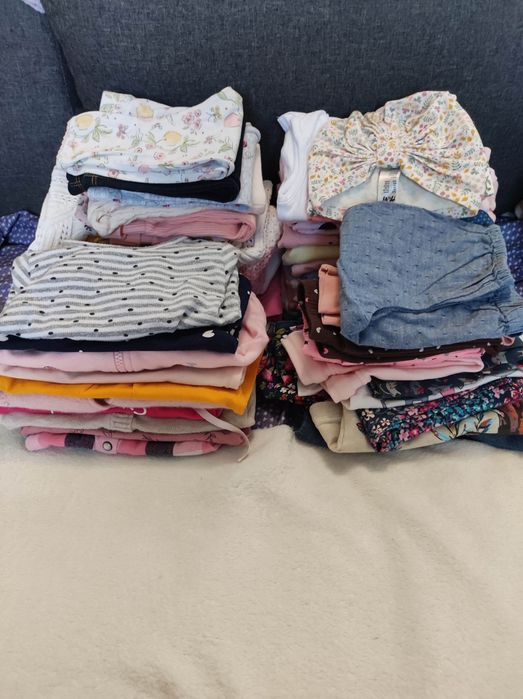 Mega paka ubranek dla dziewczynki w rozmiarze 68 ( ponad 45 sztuk