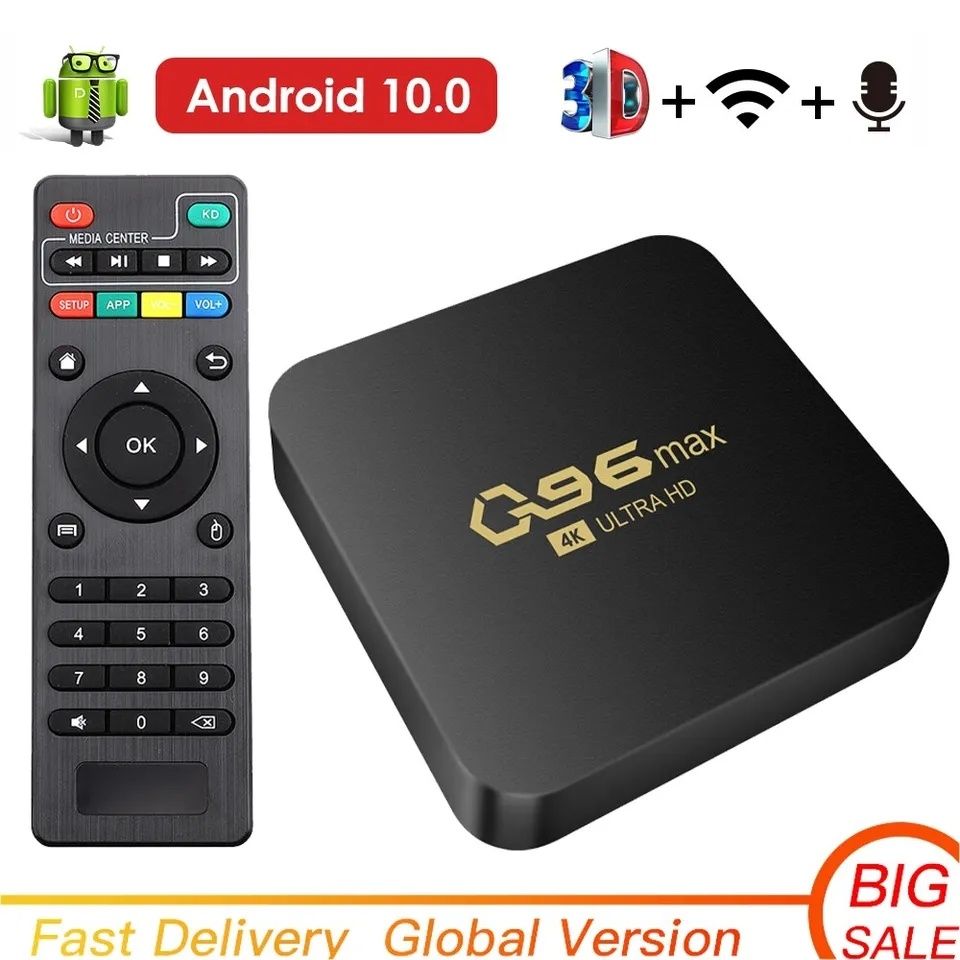 Смарт приставка Q96 MAX Smart Android TV Box (1GB/8GB; Android 10)