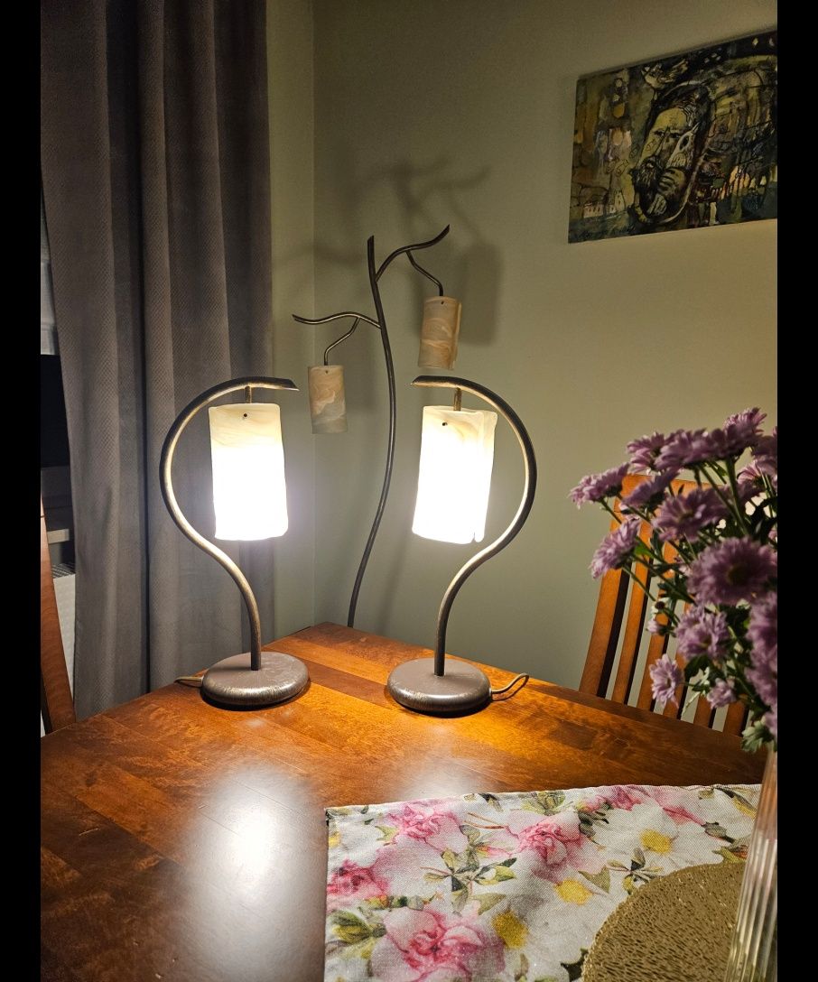 Zestaw 3 lamp: wolnostojąca i dwie lampki nocne