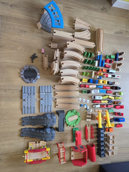 Drewniane tory ikea, brio, lidl, mix