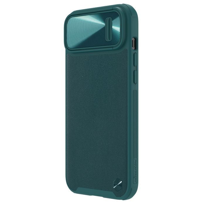 Nillkin CamShield Leather S Case etui iPhone 14 pokrowiec zielony