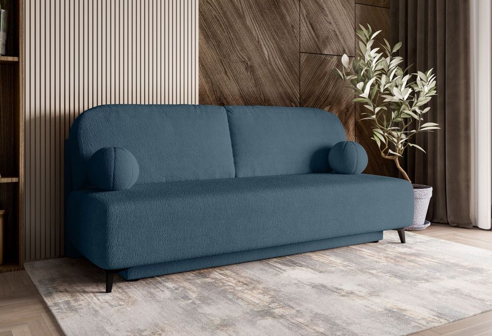Sofa RIO Bouclé – Kanapa Tapczan Nowoczesna Funkcja Spania Baranek