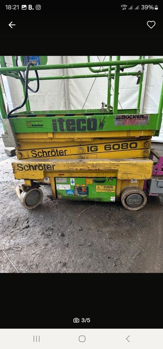 Zwyzka iteco 6080 szer 77cm podnosnik nozycowy