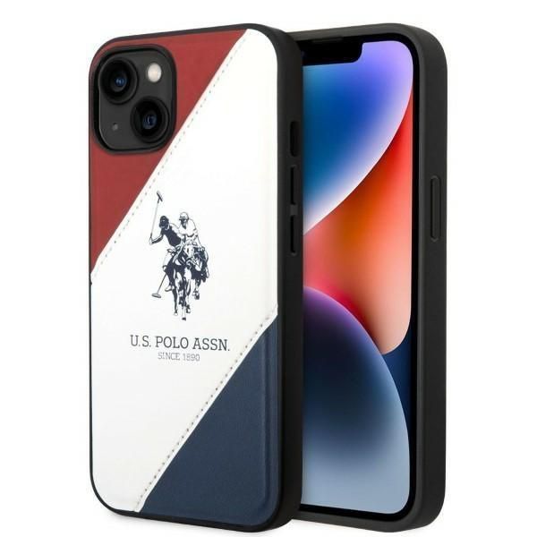Etui U.S. Polo Assn. do iPhone 14 Plus 6,7" Biały Tricolor Embossed