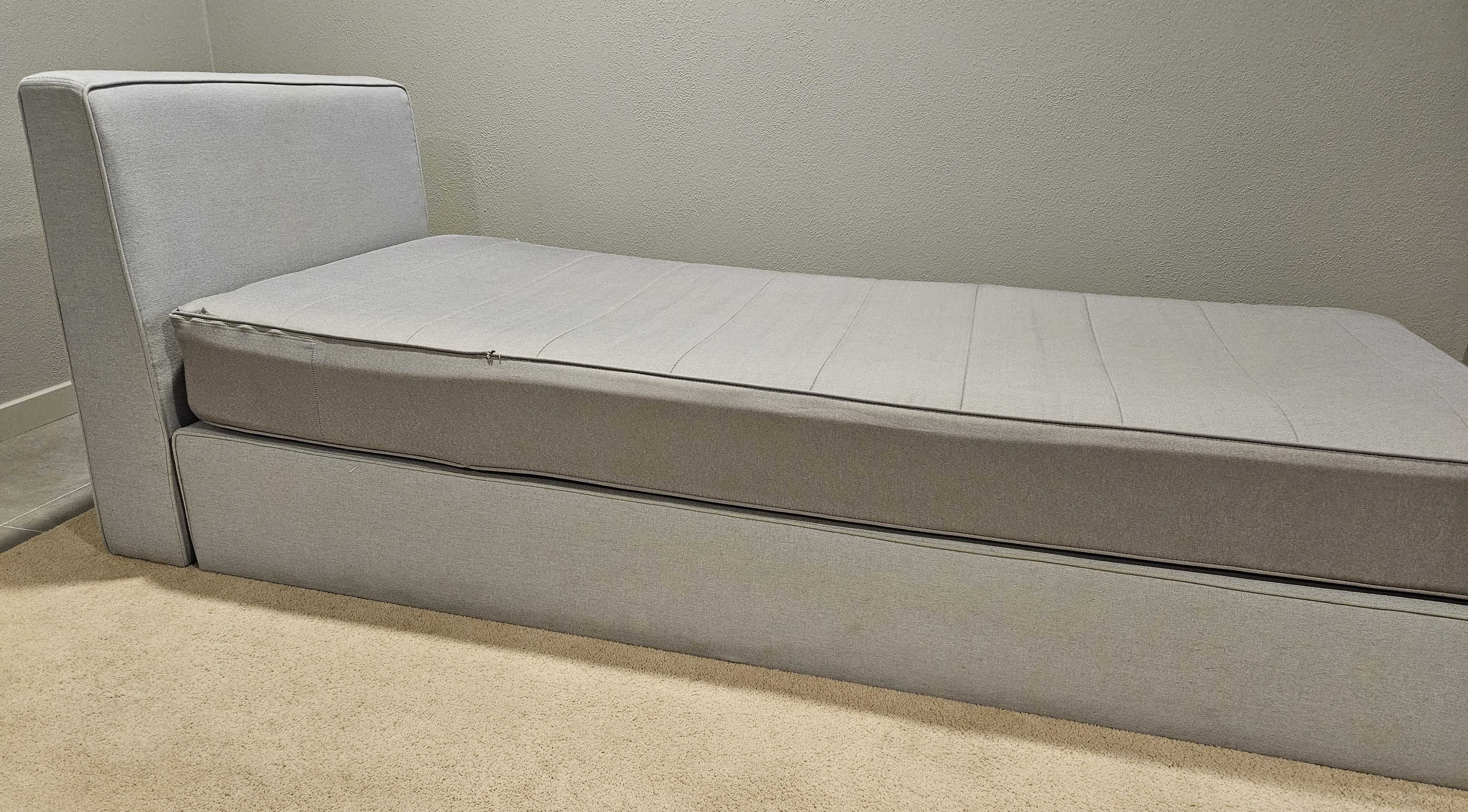 Cama sommier individual impecável - cinza
