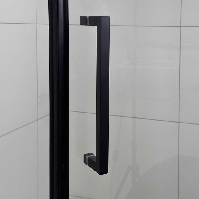 Kabina Prysznicowa Czarna Loft Black Pięciokątna 90 x 90 Grube Szkło !
