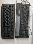Две клавиатуры и мышку USB. Logitech и Sven