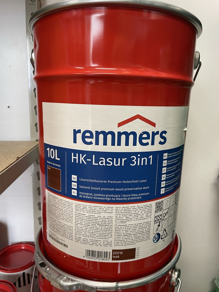 Impregnat do drewna 10 l. Remmers HK-Lasur 3 w 1