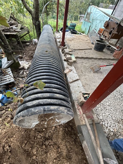 Rura na przepust karbowana 570 cm dlugosc 60cm srednicy