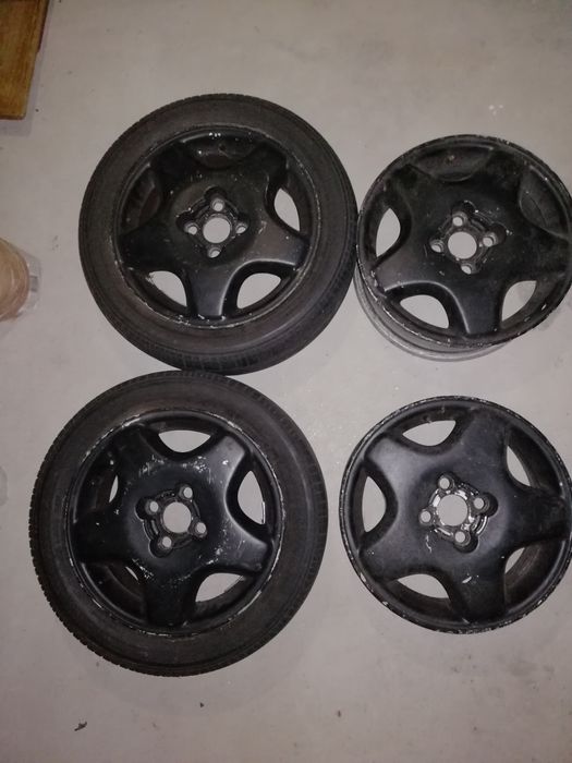4 Jantes 15 com 2 pneus 4x100 originais Rover 216GTI
