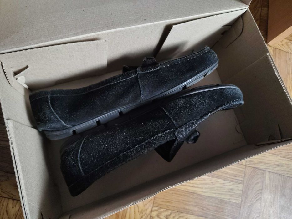 Чоловічі мокасини шкіряні шкіра замша 41 туфлі