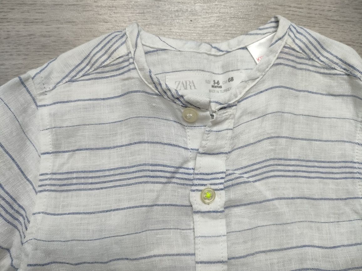 Lniana koszula niemowlęca Zara r. 68