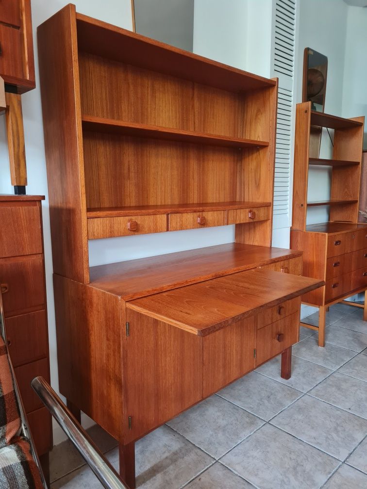 Komoda tekowa z nadstawką,skandynawski design,Szwecja lata 60/70,mid-c