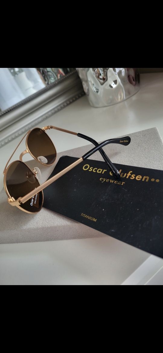 Okulary złote Oscar Olufsen