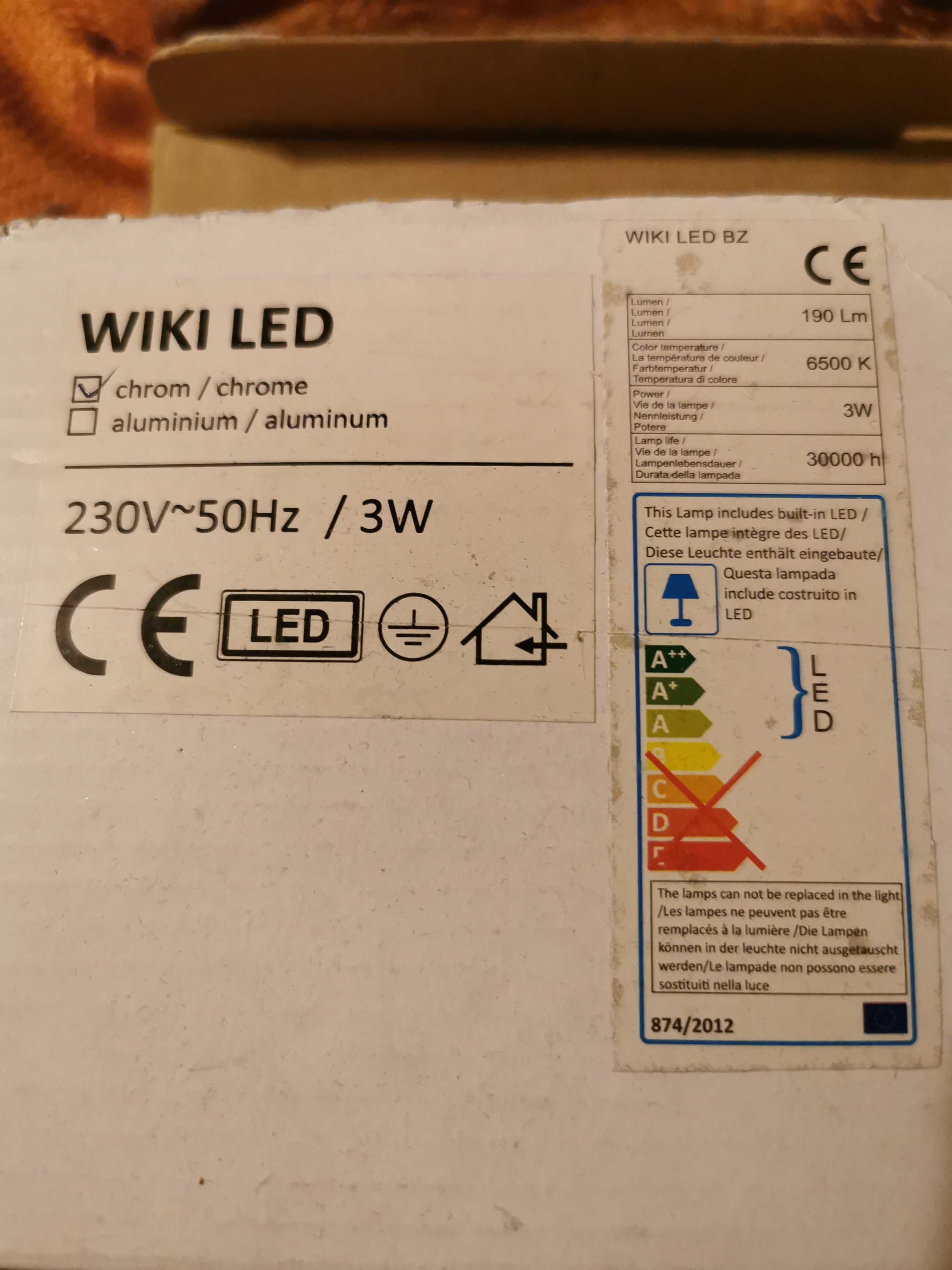 Lampa wiki led chrom