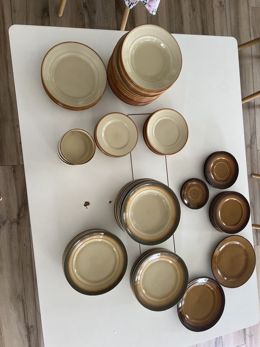 Duży zestaw komplet zastawa porcelanowa porcelana tułowice talerze