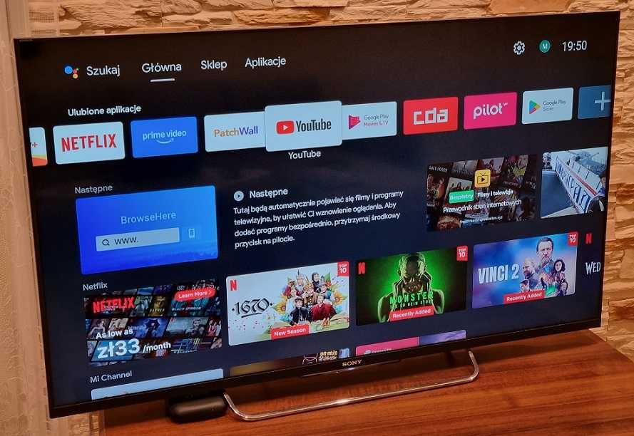 Telewizor Sony 50 cali: 3D, NFC, Smart TV, WiFi, 2xUSB, 5xHDMI, pilot.
