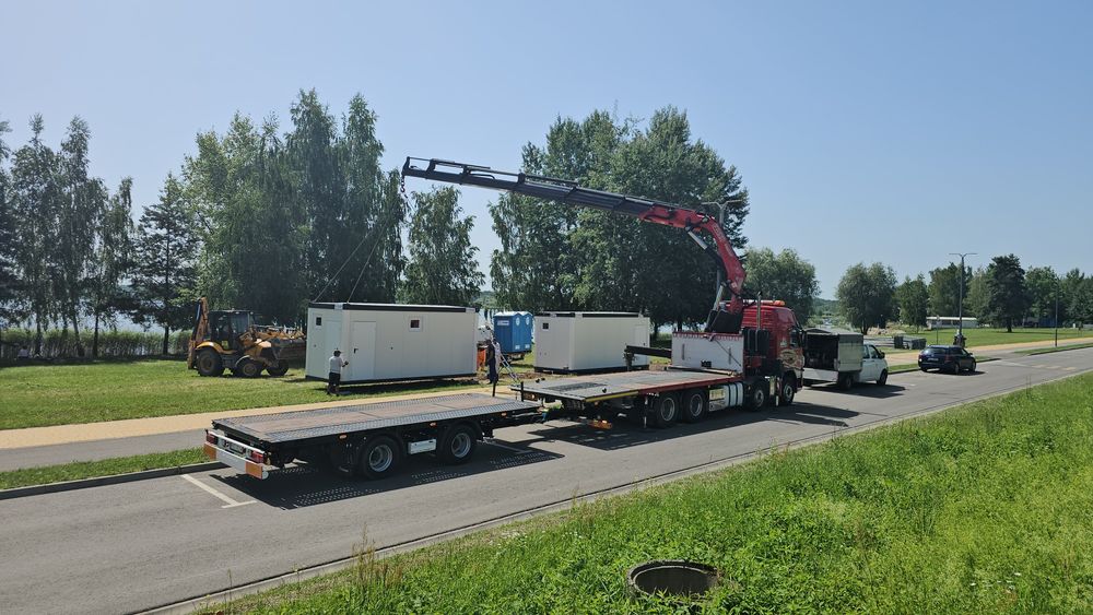 Usługi dźwigowe transportowe hds 10t  kontenery maszyny laweta galsta