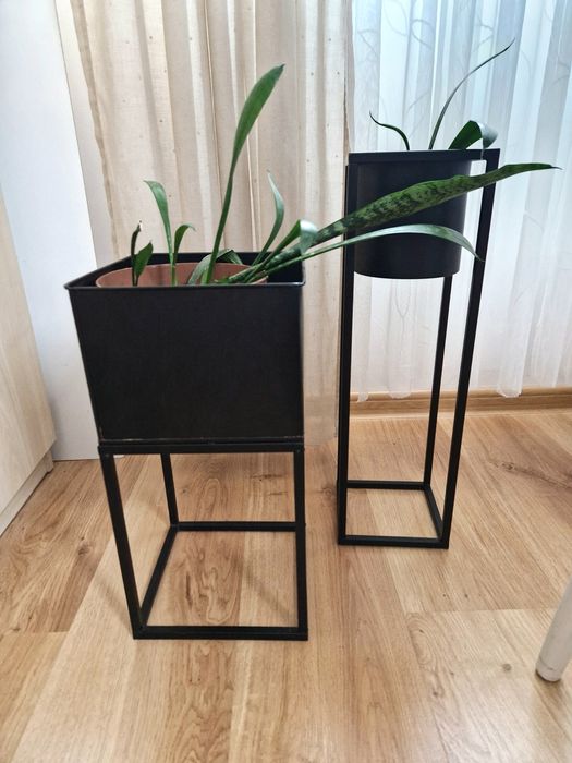 Donice donica kwietnik metalowy czarny loft