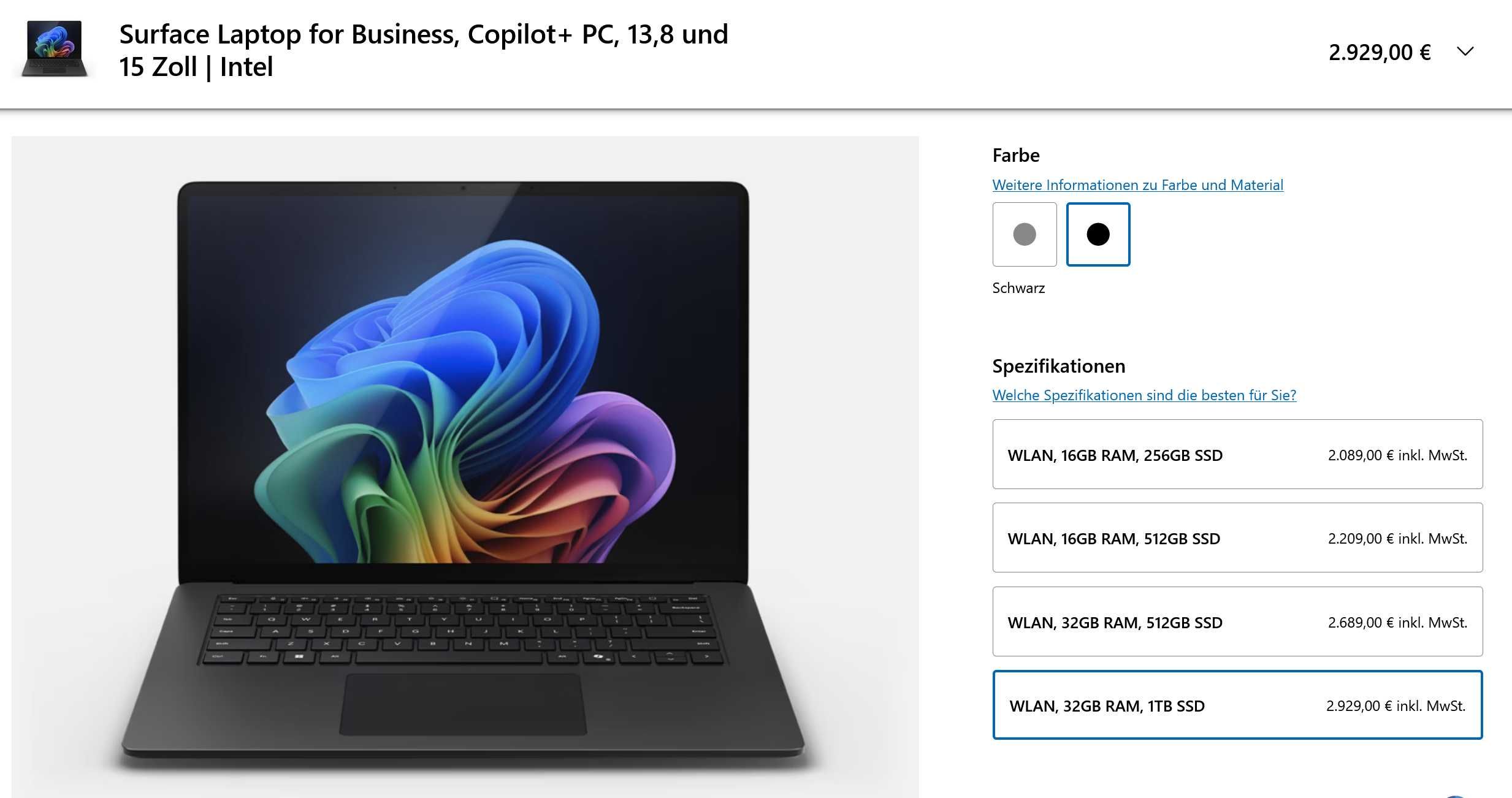 2025 Microsoft Surface Laptop 7 14″ Intel / 32Gb/ 1Tb [NEW/ NOVO]