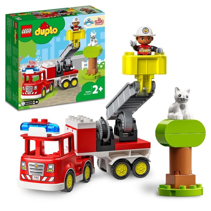 Lego Duplo Straż Pożarna Samochód Wóz Strażacki 10969 Duże Klocki Dla