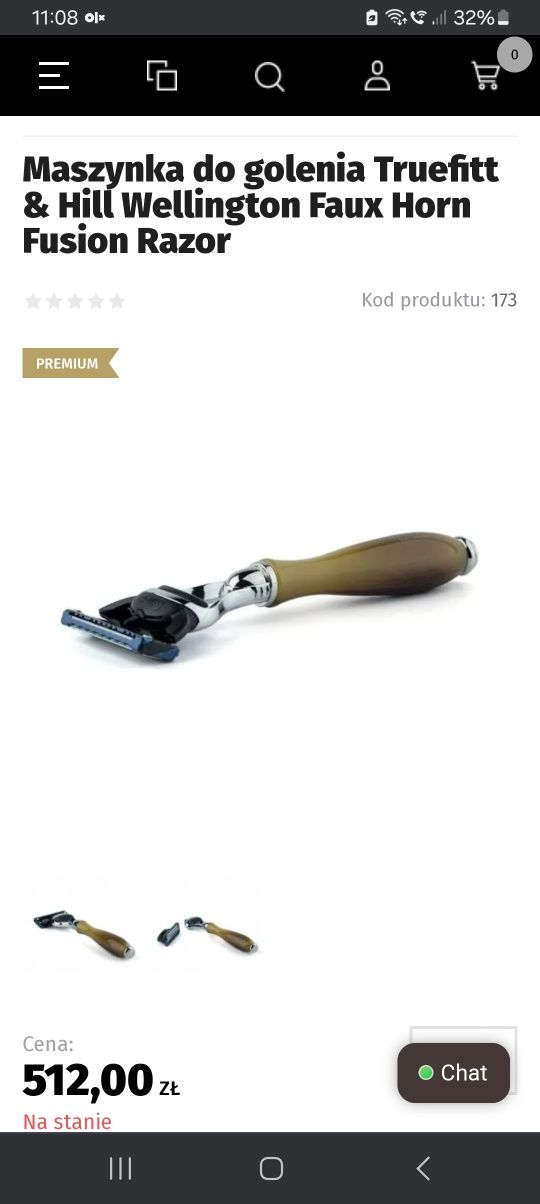 Truefitt & Hill Maszynka Do Golenia Wellington Faux Horn Fusion Razor