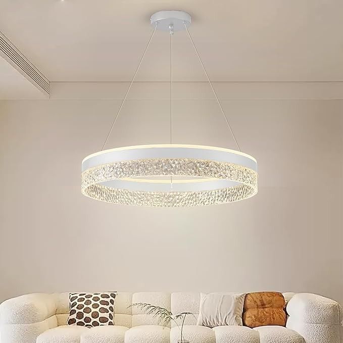 KSIBNW Lampa wisząca LED do salonu BIAŁY Nowoczesny STYL