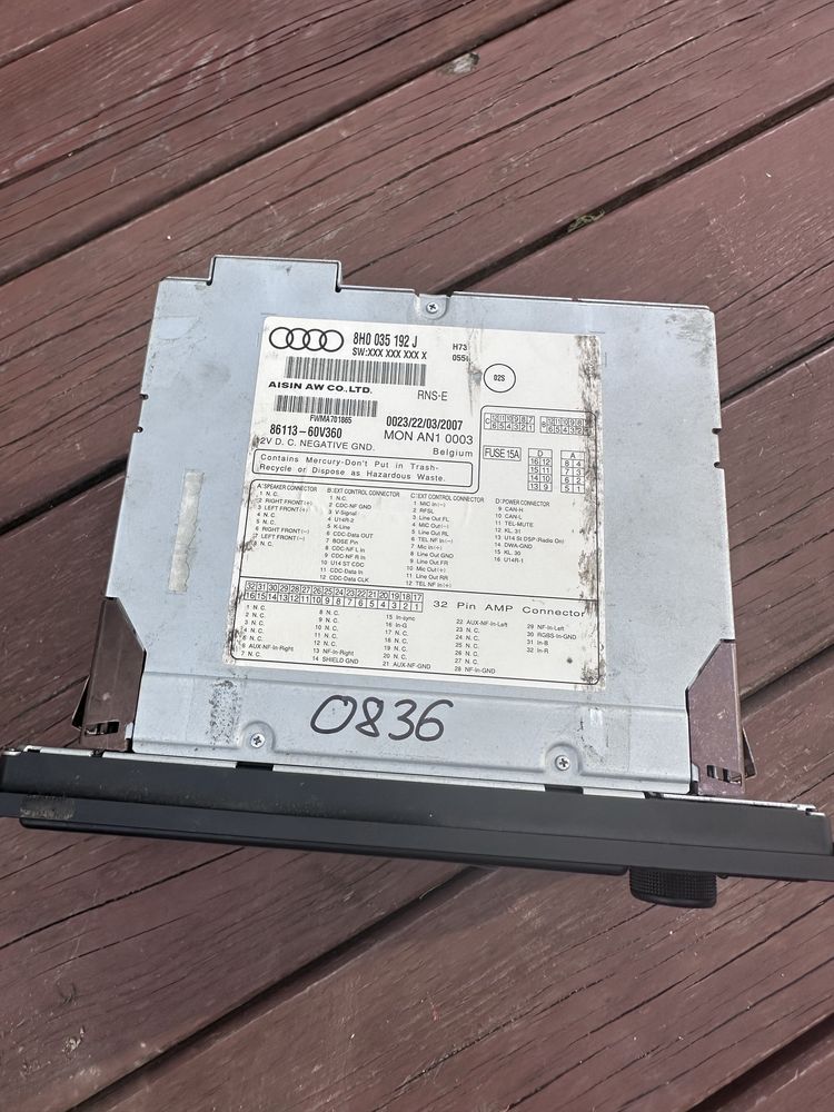 Radio Audi A4 B7 RNS-E  Polskie menu Aux