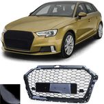 grelha estilo RS preta brilhante RS3 Look para Audi A3 8V 2016 a 2020