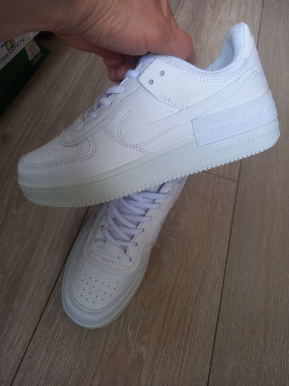 Женские кроссовки Найк (Nike Air force 1 Shadow) белые