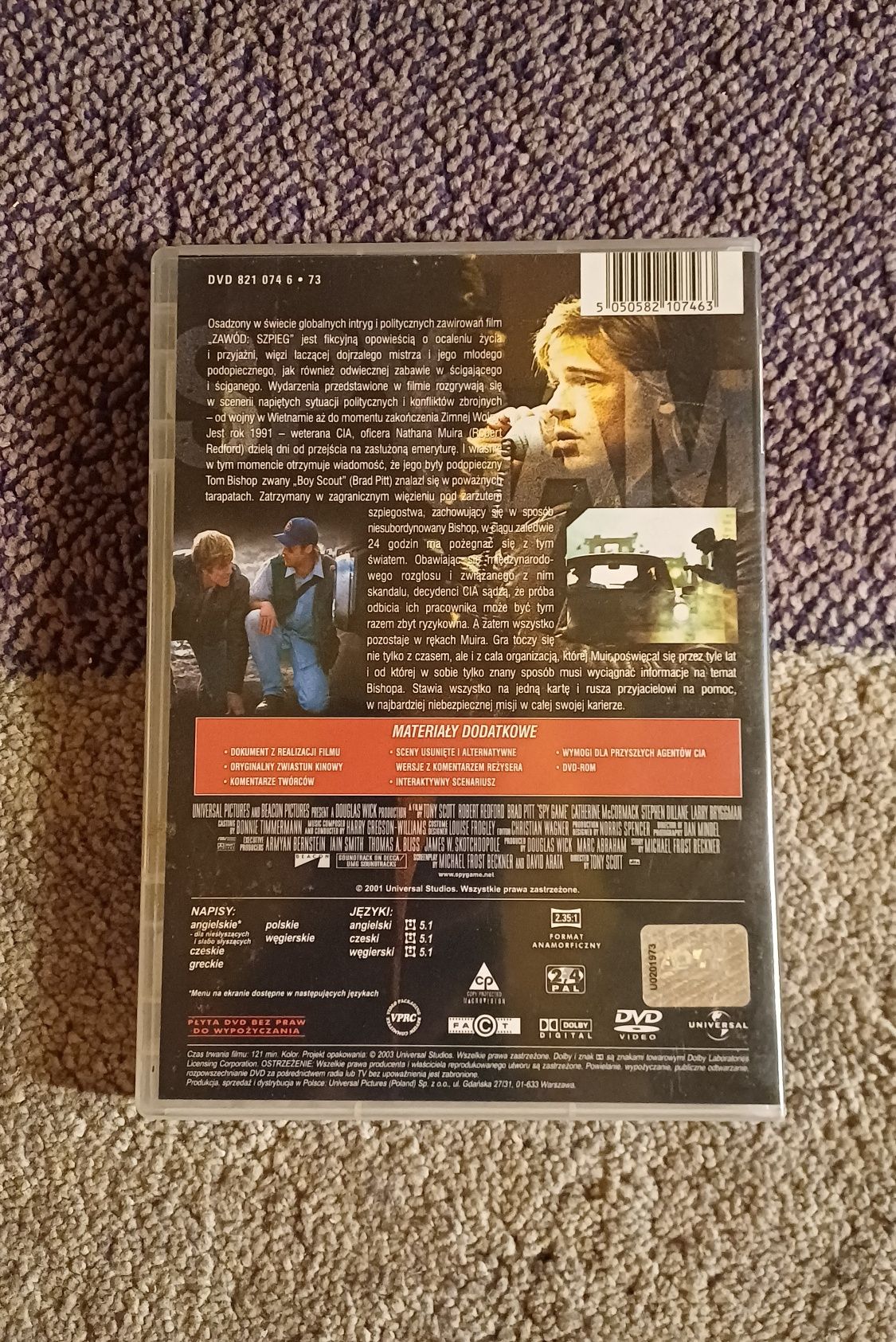 Spy Game Zawód Szpieg DVD